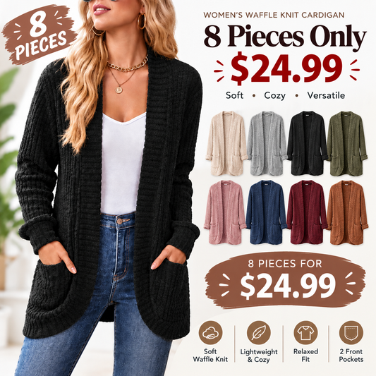 Cardigan Sweaters for Women 2026 Fall Open Front Long Sleeve Loose Lightweight Knit Sweater Coat with Pockets Springfresh